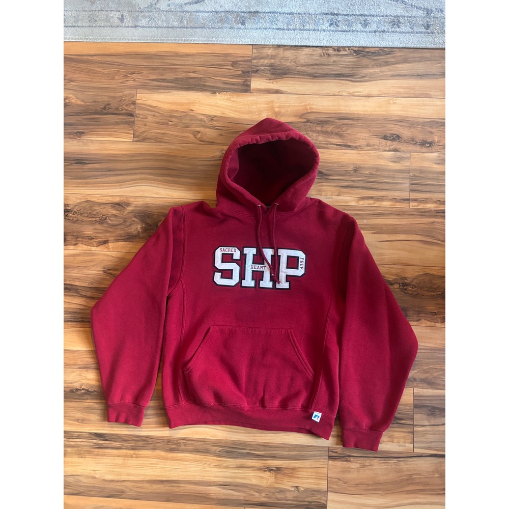 Russell Athletic Sacred Heart Prep SHP Hoodie Burgundy Red Sweatshirt Small